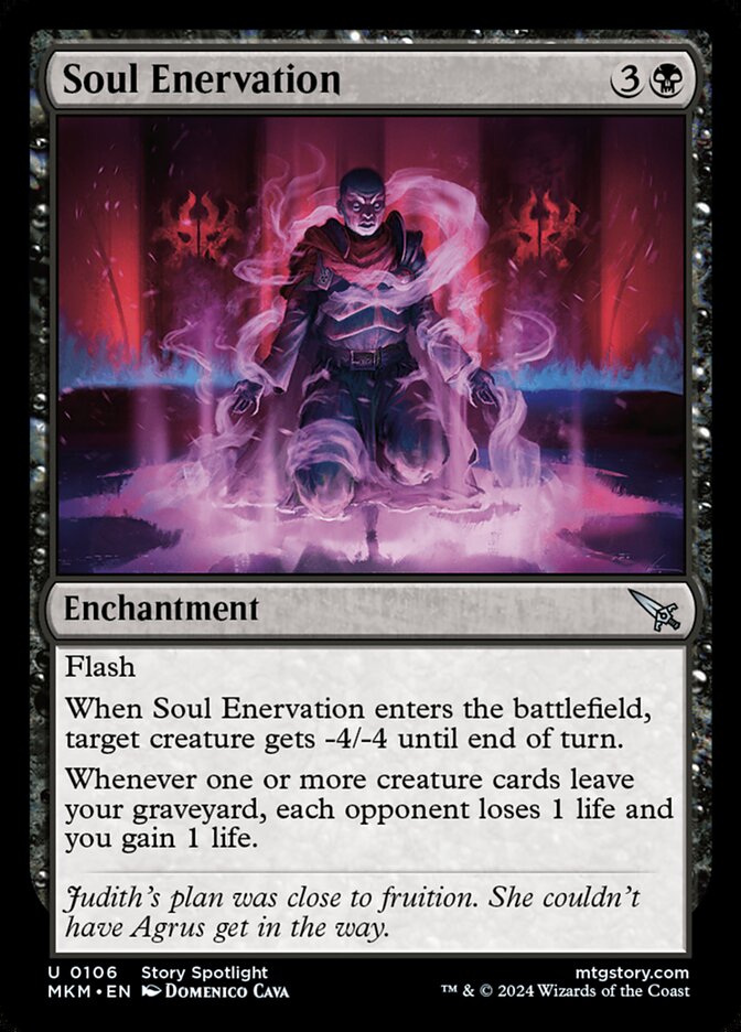 Magic the Gathering Card - Soul Enervation - MTG Circle