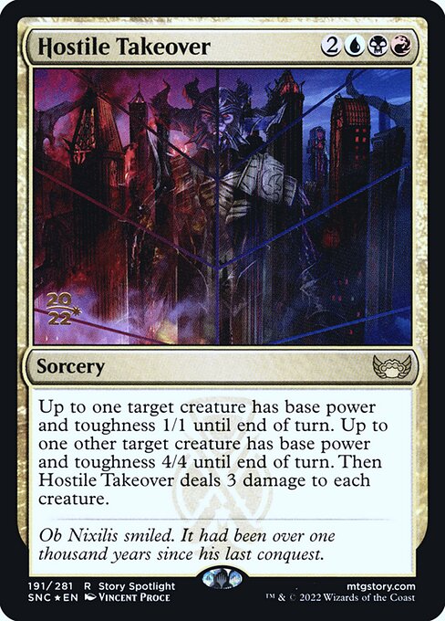 Magic the Gathering Card - Hostile Takeover - MTG Circle