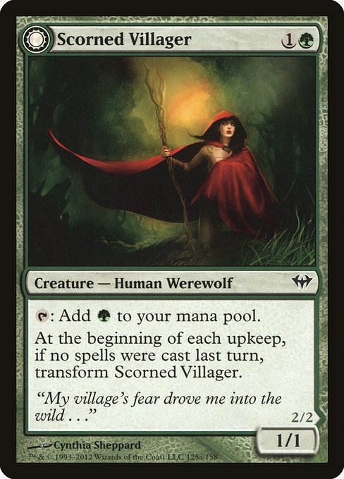 Magic the Gathering Card - Scorned Villager - MTG Circle