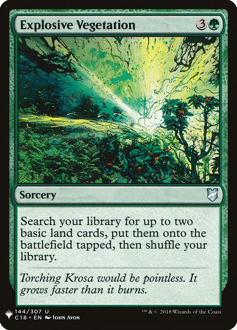 Magic the Gathering Card - Explosive Vegetation - MTG Circle