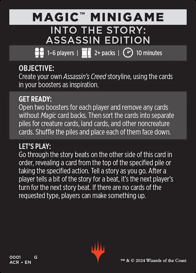 Magic the Gathering Card - Into the Story: Assassin Edition - MTG Circle