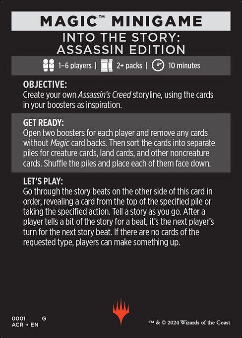 Magic the Gathering Card - Into the Story: Assassin Edition - MTG Circle