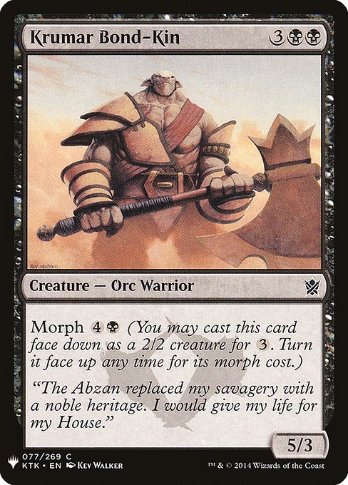 Magic the Gathering Card - Krumar Bond-Kin - MTG Circle