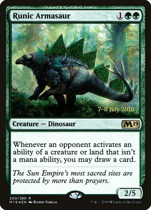 Magic the Gathering Card - Runic Armasaur - MTG Circle