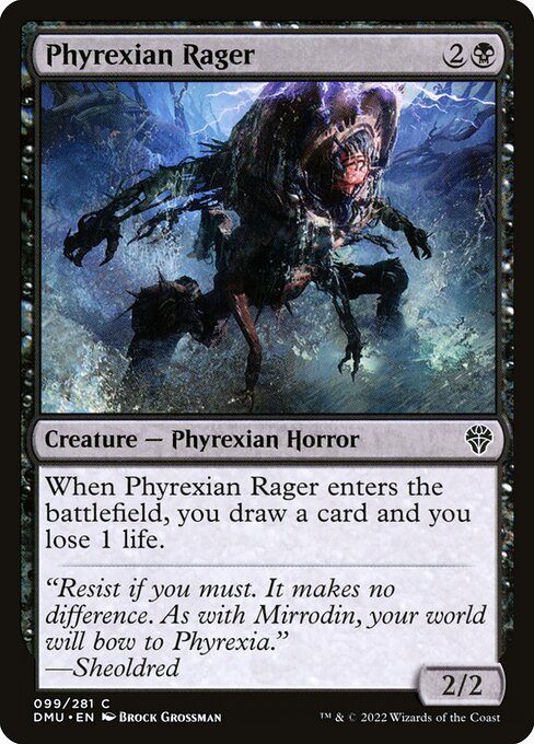 Magic the Gathering Card - Phyrexian Rager - MTG Circle
