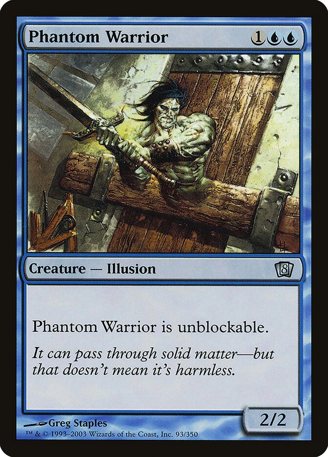 Magic the Gathering Card - Phantom Warrior - MTG Circle