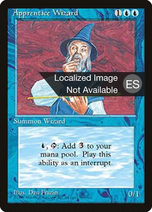 Magic the Gathering Card - Apprentice Wizard - MTG Circle