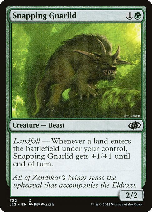 Magic the Gathering Card - Snapping Gnarlid - MTG Circle