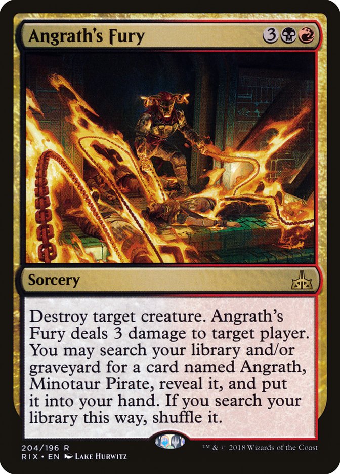 Magic the Gathering Card - Angrath's Fury - MTG Circle