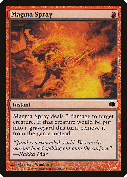 Magic the Gathering Card - Magma Spray - MTG Circle