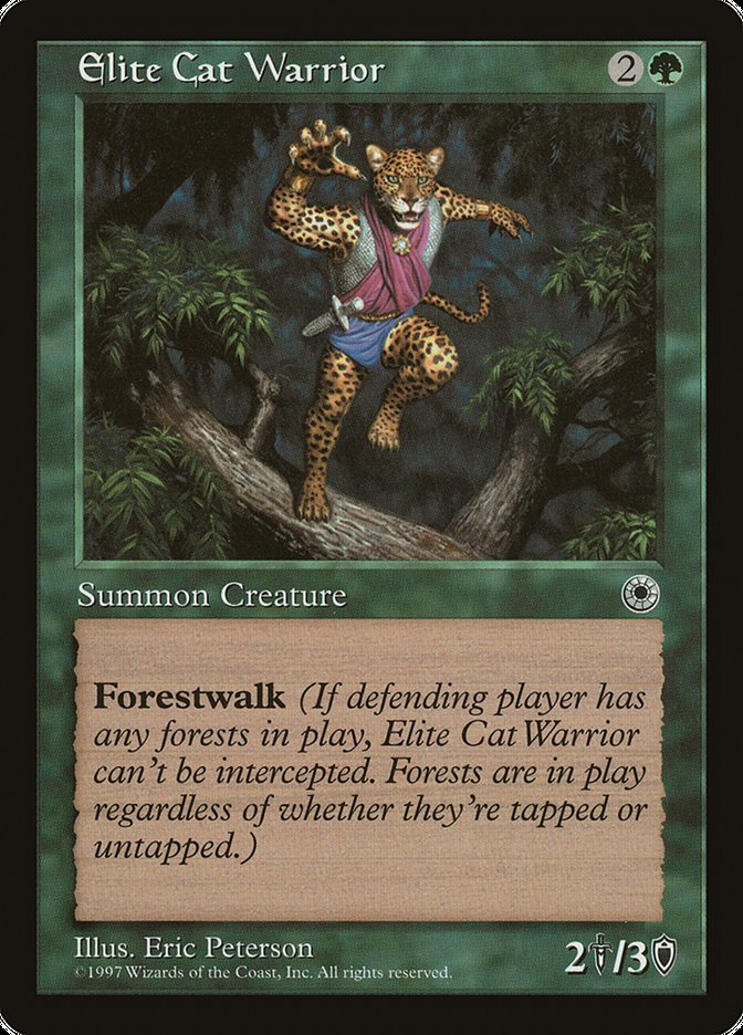 Magic the Gathering Card - Elite Cat Warrior - MTG Circle