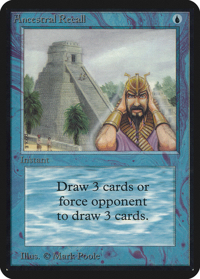 Magic the Gathering Card - Ancestral Recall - MTG Circle