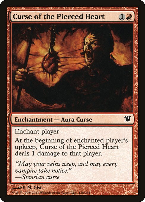 Magic the Gathering Card - Curse of the Pierced Heart - MTG Circle