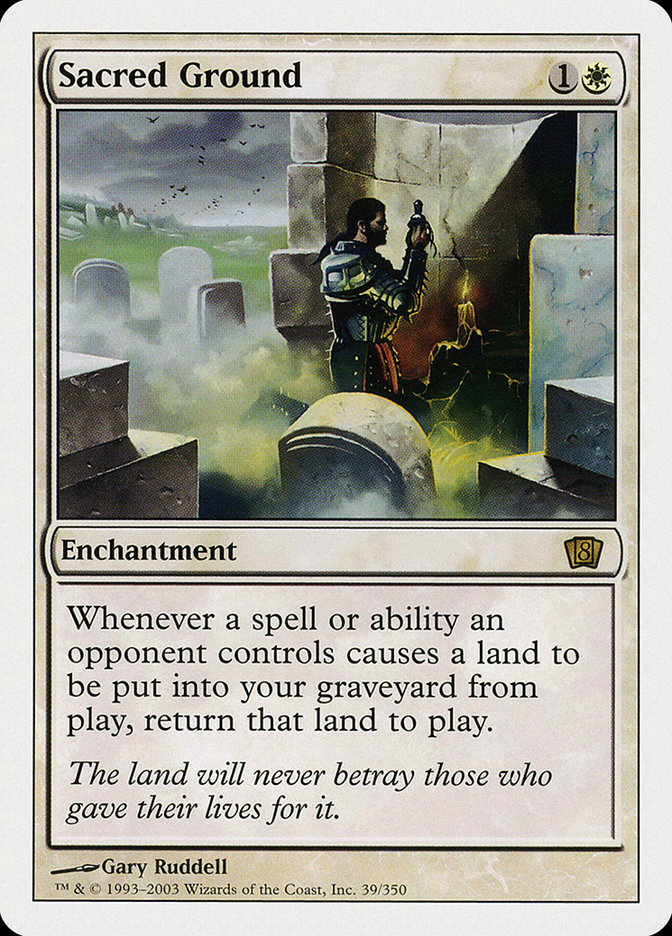 Magic the Gathering Card - Sacred Ground - MTG Circle