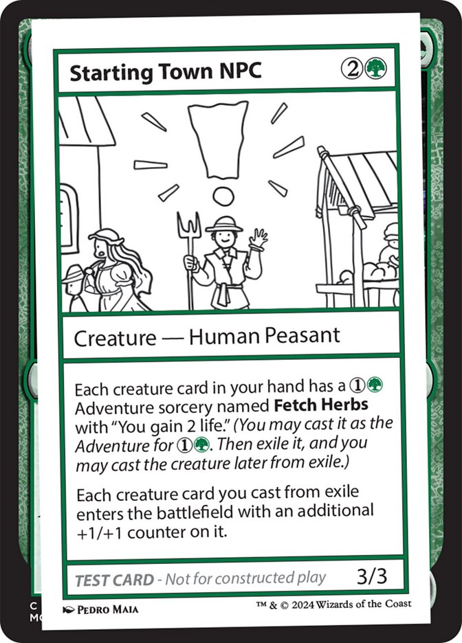 Magic the Gathering Card - Starting Town NPC - MTG Circle