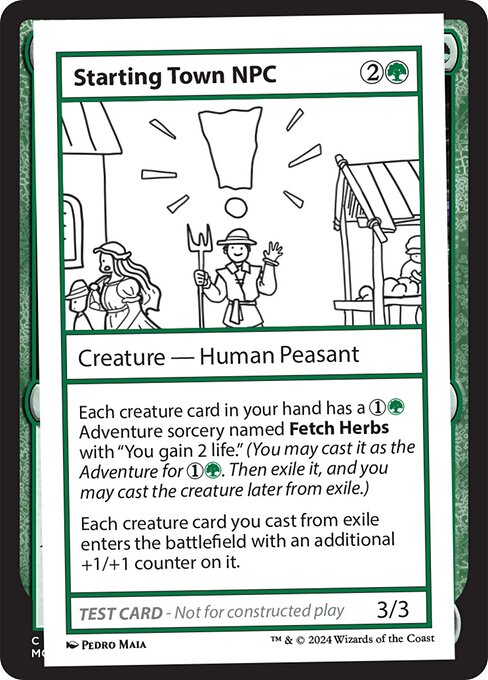 Magic the Gathering Card - Starting Town NPC - MTG Circle