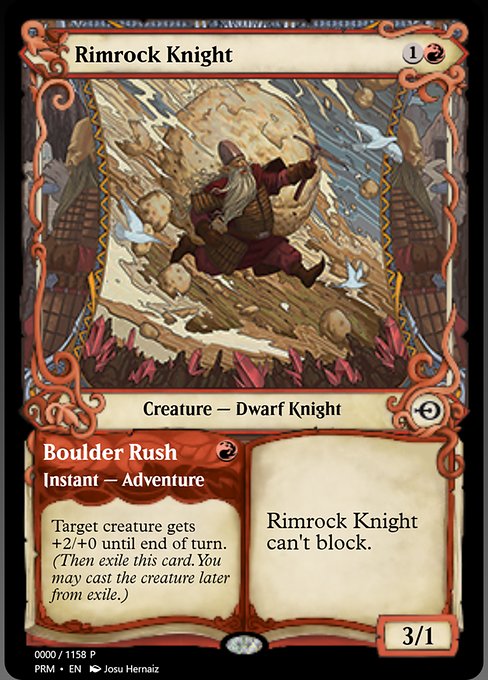 Magic the Gathering Card - Rimrock Knight // Boulder Rush - MTG Circle