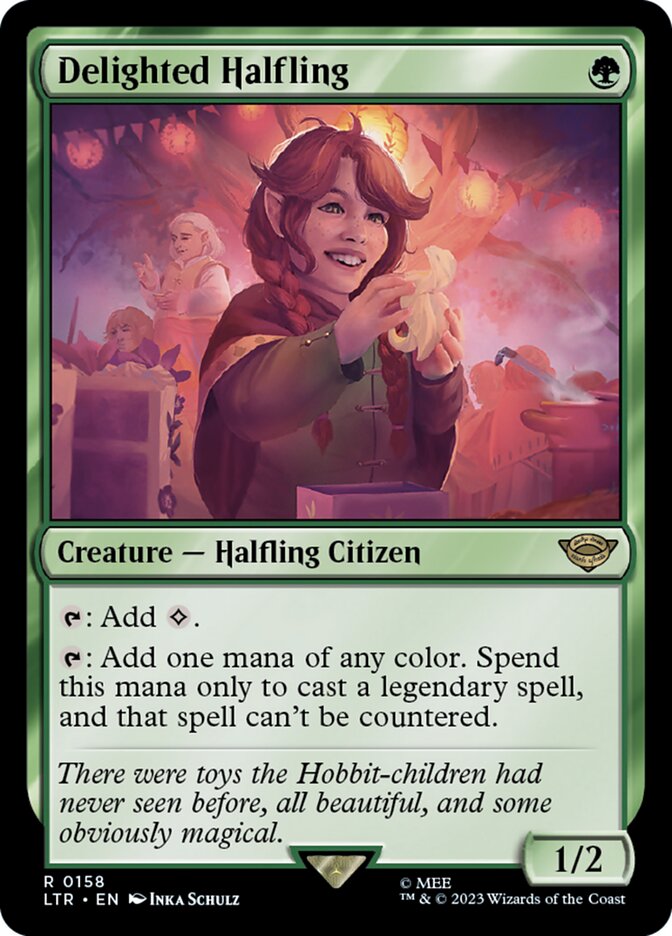 Magic the Gathering Card - Delighted Halfling - MTG Circle