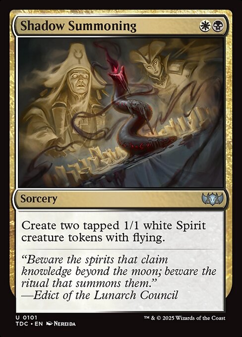 Magic the Gathering Card - Shadow Summoning - MTG Circle