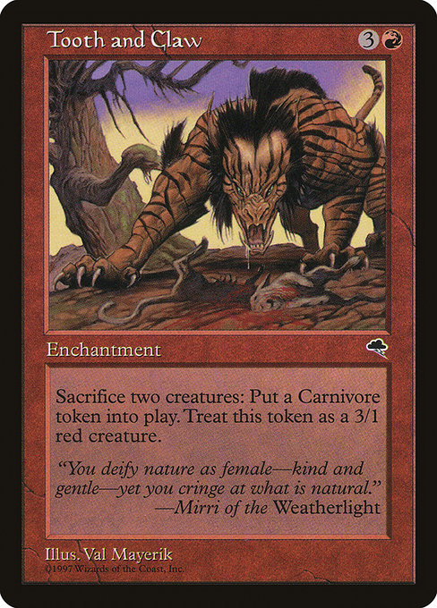 Magic the Gathering Card - Tooth and Claw - MTG Circle