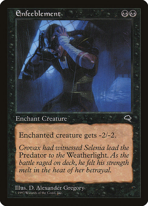 Magic the Gathering Card - Enfeeblement - MTG Circle