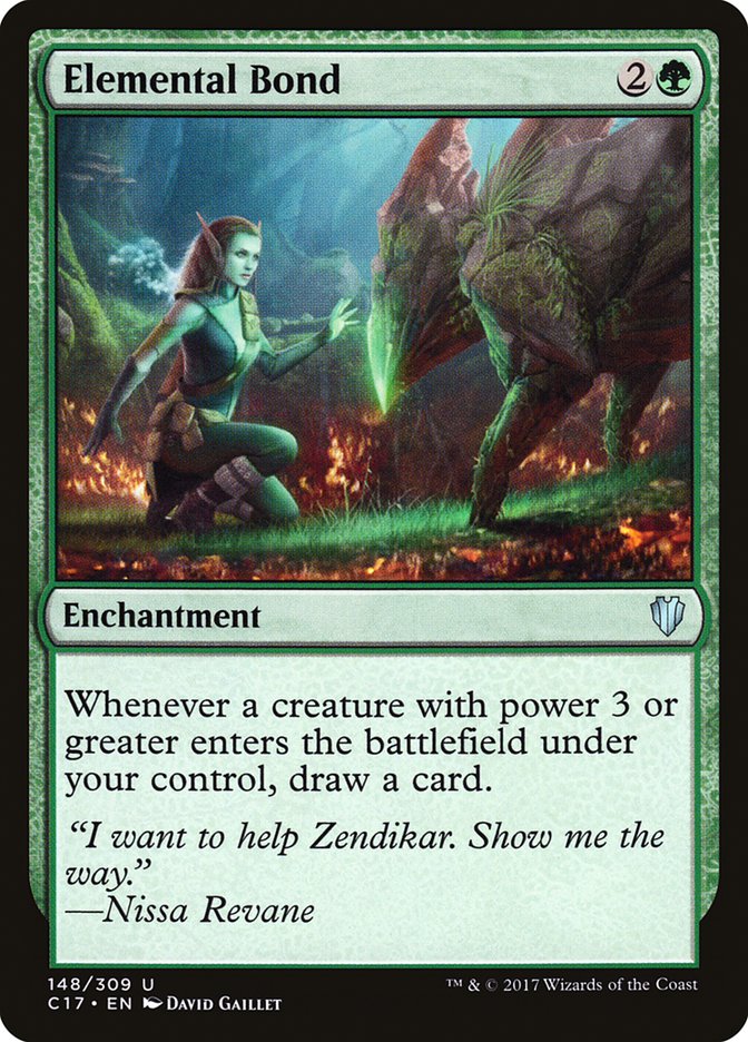 Magic the Gathering Card - Elemental Bond - MTG Circle