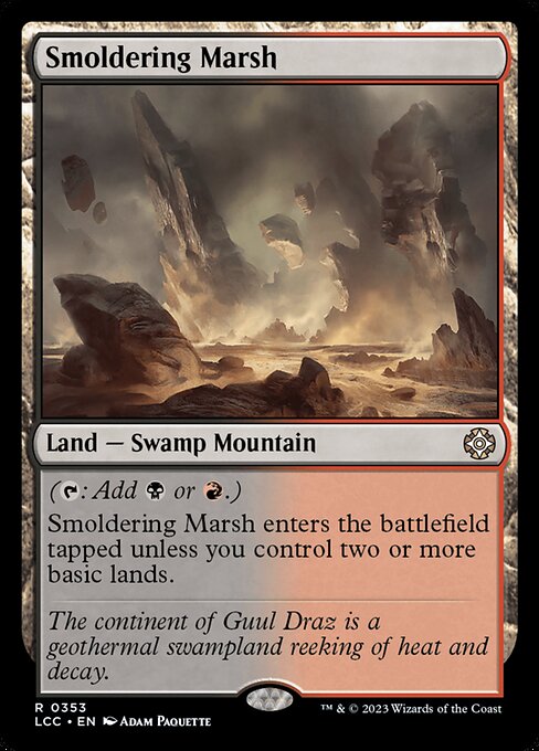 Magic the Gathering Card - Smoldering Marsh - MTG Circle