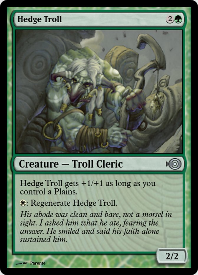 Magic the Gathering Card - Hedge Troll - MTG Circle