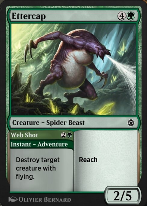 Magic the Gathering Card - Ettercap // Web Shot - MTG Circle