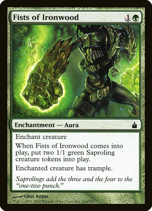 Magic the Gathering Card - Fists of Ironwood - MTG Circle