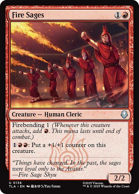 Magic the Gathering Card - Fire Sages - MTG Circle
