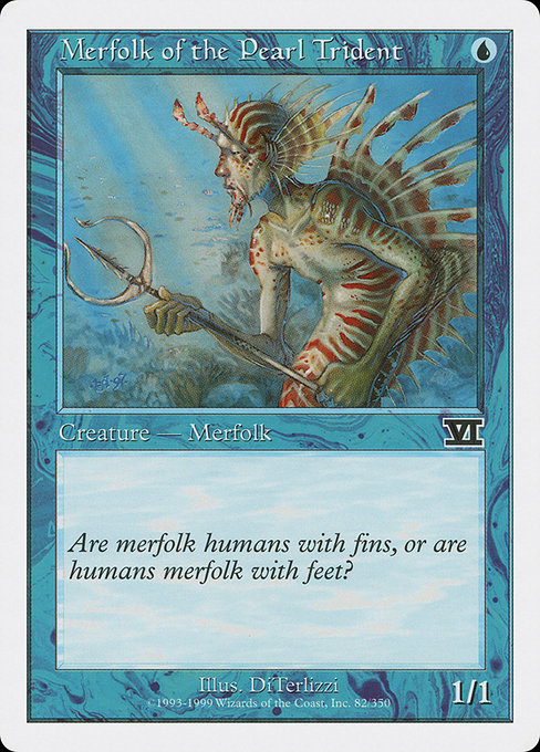 Magic the Gathering Card - Merfolk of the Pearl Trident - MTG Circle