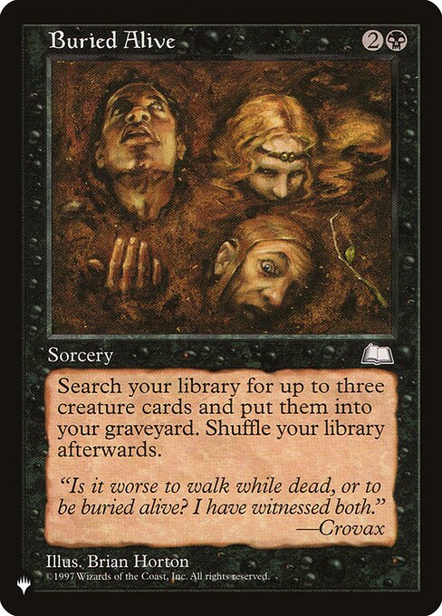 Magic the Gathering Card - Buried Alive - MTG Circle