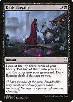 Magic the Gathering Card - Dark Bargain - MTG Circle
