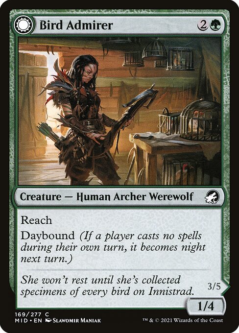 Magic the Gathering Card - Bird Admirer - MTG Circle