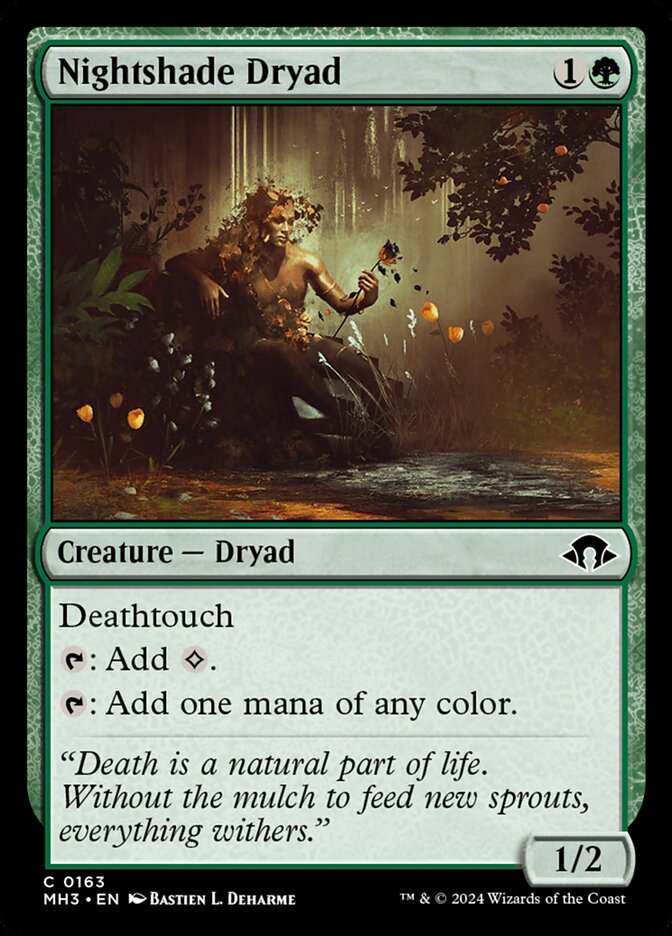 Magic the Gathering Card - Nightshade Dryad - MTG Circle