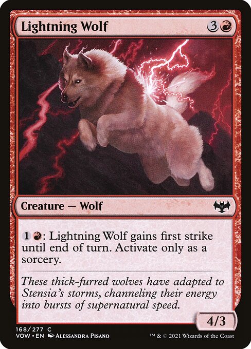 Magic the Gathering Card - Lightning Wolf - MTG Circle