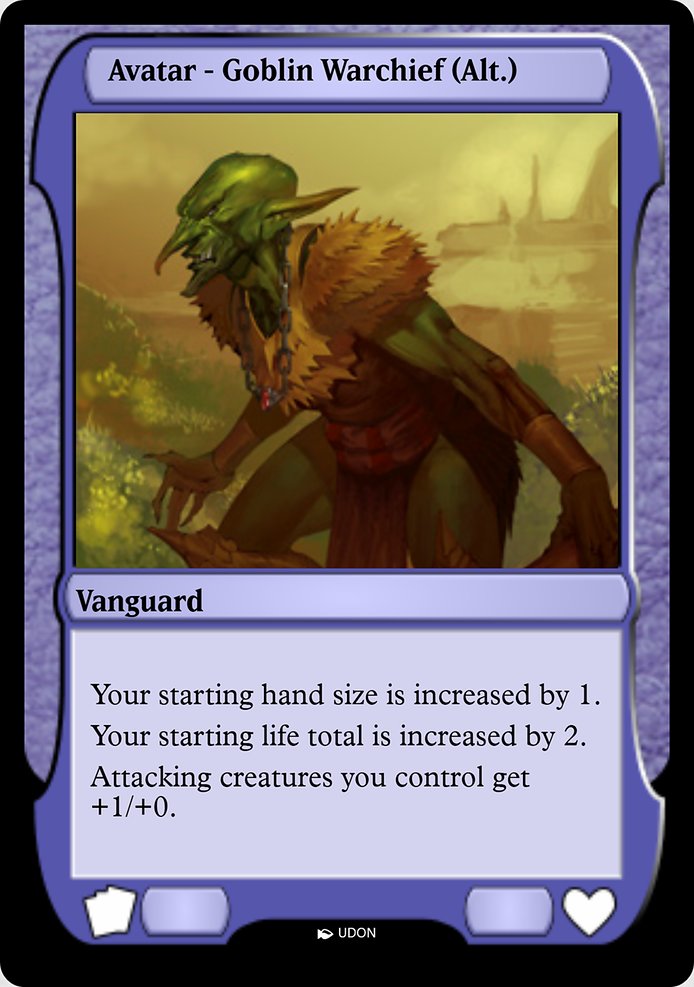 Magic the Gathering Card - Goblin Warchief Avatar - MTG Circle