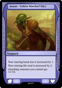 Magic the Gathering Card - Goblin Warchief Avatar - MTG Circle