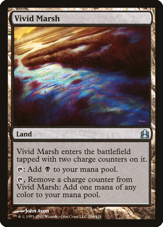 Magic the Gathering Card - Vivid Marsh - MTG Circle