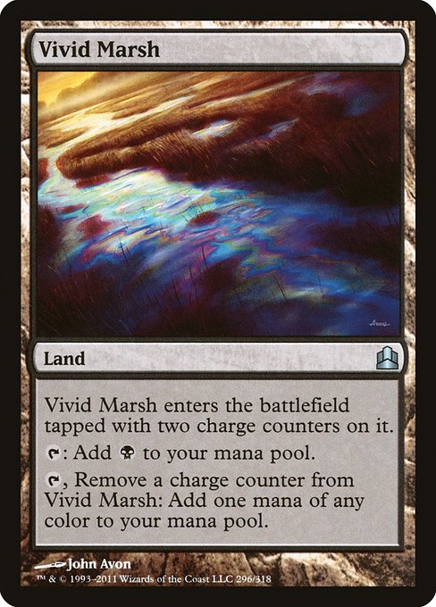Magic the Gathering Card - Vivid Marsh - MTG Circle