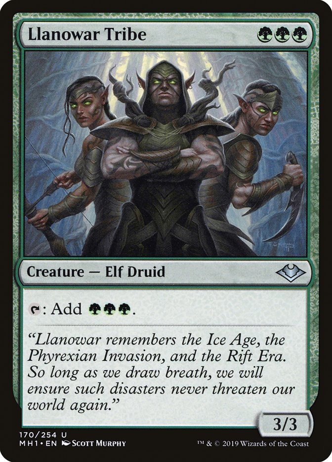 Magic the Gathering Card - Llanowar Tribe - MTG Circle