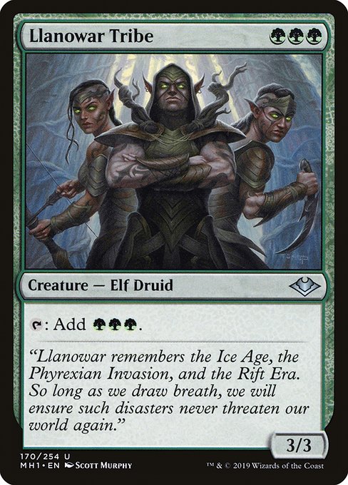 Magic the Gathering Card - Llanowar Tribe - MTG Circle