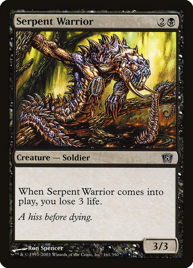 Magic the Gathering Card - Serpent Warrior - MTG Circle