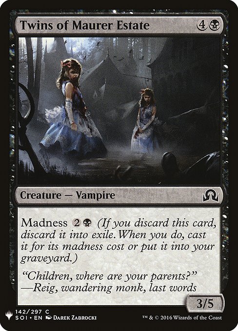 Magic the Gathering Card - Twins of Maurer Estate - MTG Circle