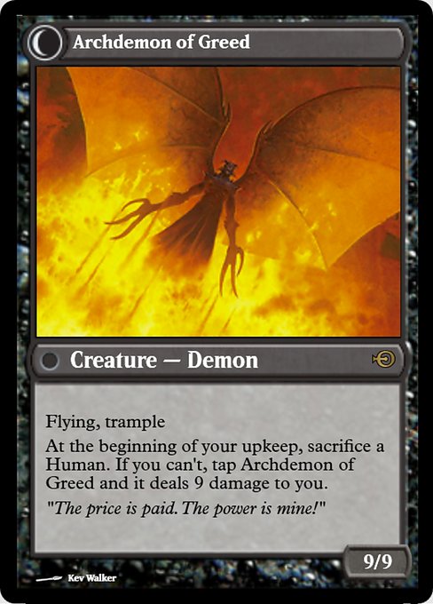 Magic the Gathering Card - Archdemon of Greed - MTG Circle