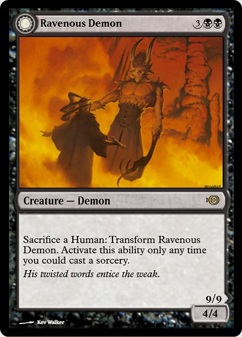 Magic the Gathering Card - Ravenous Demon - MTG Circle