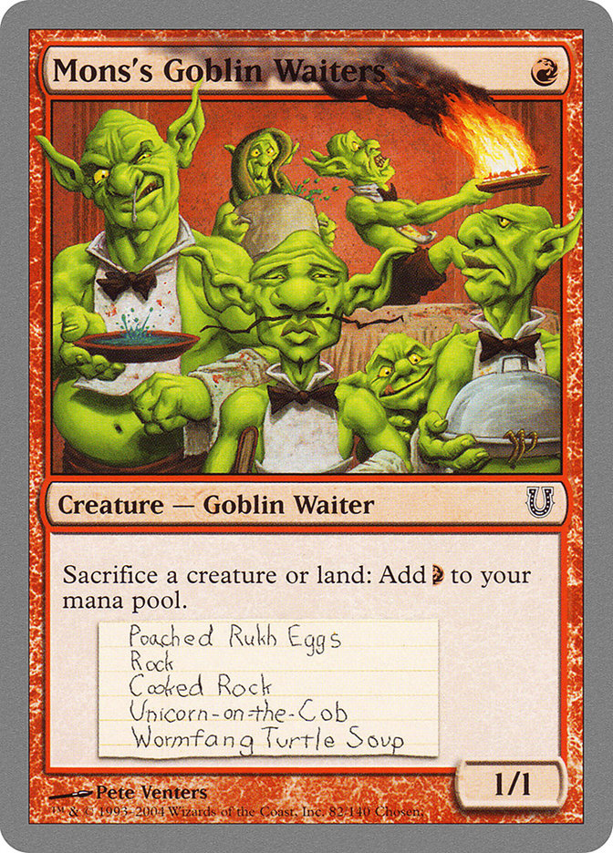 Magic the Gathering Card - Mons's Goblin Waiters - MTG Circle