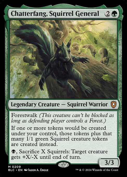 Magic the Gathering Card - Chatterfang, Squirrel General - MTG Circle