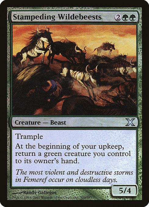 Magic the Gathering Card - Stampeding Wildebeests - MTG Circle